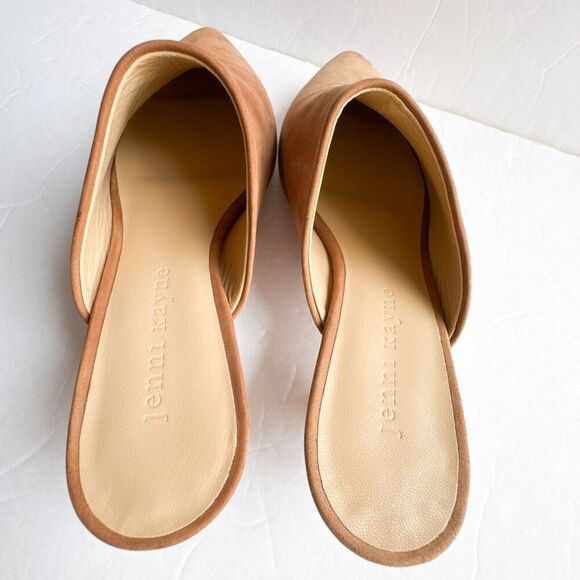 Jenni Kayne Walnut Brown Oiled Leather Kitten Heel Mule Size 36 - Picture 6 of 16
